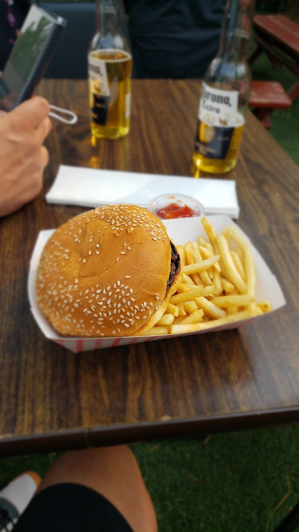 Restaurant menu with kids' choices and salads.